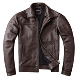 2022 Men's Real Cowhide jackets Genuine Leather Jacket Men Clothing Autumn Coat Mens Clothes jaqueta couro legítimo masculino