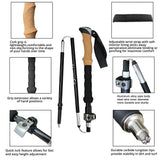 2/1PCS Folding Walking Poles 3-Folded Rod Cane for Sitting EVA+Cork Handle Walking Sticks Canes Hiking Stick 등산스틱 Pole 등산용품