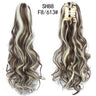 Synthetic Long Wavy Claw Clip On Ponytail Drawstring Hairpiece Wave Curly Black Brown Blonde Ombre Fake Hair for Women