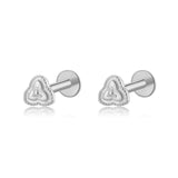 ANDYWEN 925 Sterling Silver 6mm 8mm Proud Queen Flash Baby Angel Piercing Screw Pendientes Stud Earring Women Clips