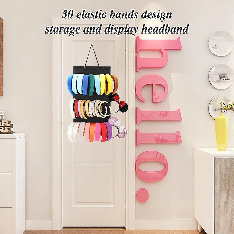 Hanging Wall Headband Holder For Women Girls Felt Headbands Organizer Hair Bow Storage Hairpins Hair Accessories Display Stand