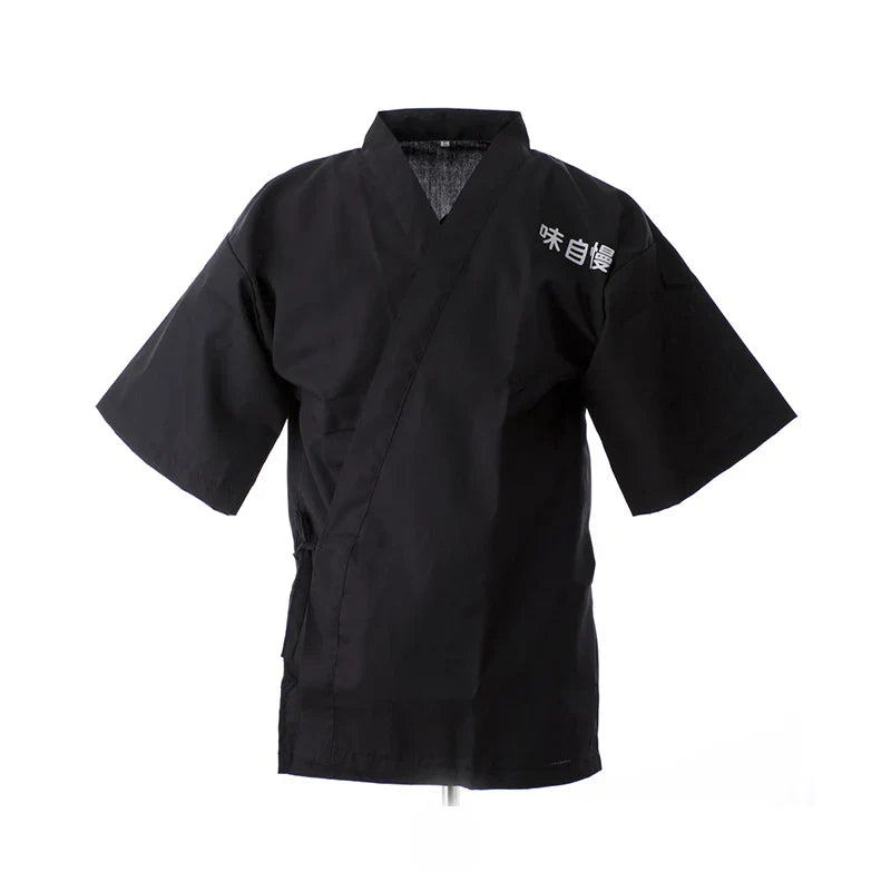 Man's Chef jacket Sushi Restaurant Kitchen Uniform Hotel Waiter Work Clothes Summer Korean BBQ Cook Coat Noodle Shop Overalls