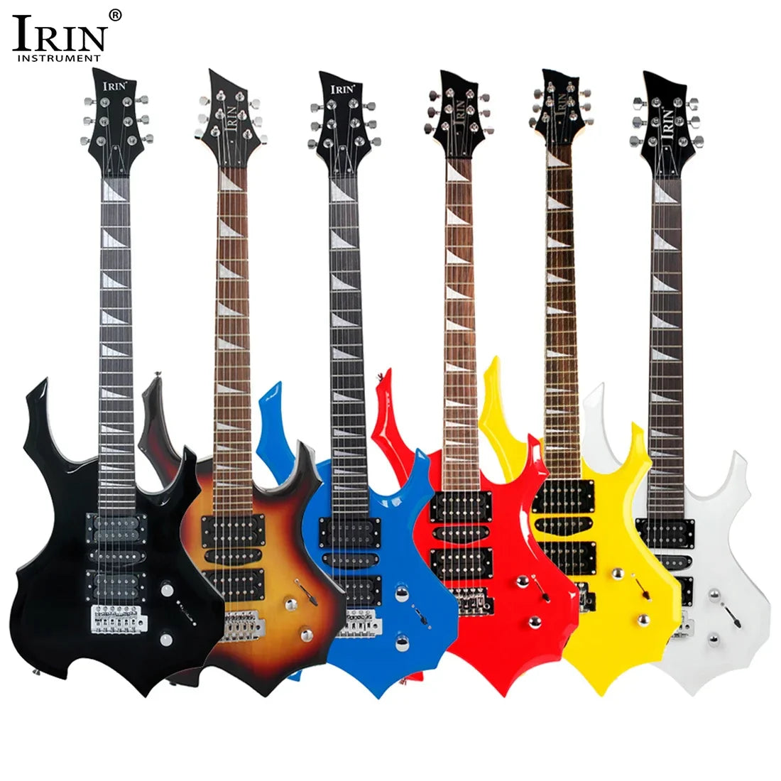 IRIN Electric Guitar 6 String 24 Frets Flame Electric Guitar Rosewood Fingerboard Maple Neck A Manchurian Ash Electric Guitar