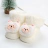 1Pair Winter Baby Boys Girls Cute Cartoon Leg Warmers Socks Toddler Cotton Non-skid Plush Keep Warm Socks For 0-1 T