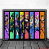 JoJo's Bizarre Adventure Poster Picture Japanese Anime Characters Canvas Painting Wall Art Living Room Boy Bedroom Decoration