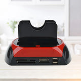 HDD Docking Station IDE Dual USB Clone Hard Drive Multi Function Reader With US Plug