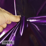 Purple Thin Mirror Leather Patent Leather Fabric Clothing Designer Wholesale Cloth Per Meter Apparel Sewing Diy Material