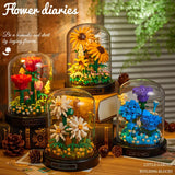 Diy Micro Flower Building Blocks Mini Bricks Particles Eternal Life Flowers Home Decoration Assembling Puzzle Toy Children Gift