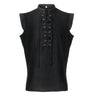 Men's Medieval Pirate Shirts Lace Up Sleeveless Renaissance Steampunk Shirt Men Gothic Victorian Halloween Cosplay Outfit