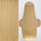 MERISIHAIR Synthetic No Clip Invisible Wire Hair Extensions Straight Black Blonde One Piece False Hairpiece Hair Extension