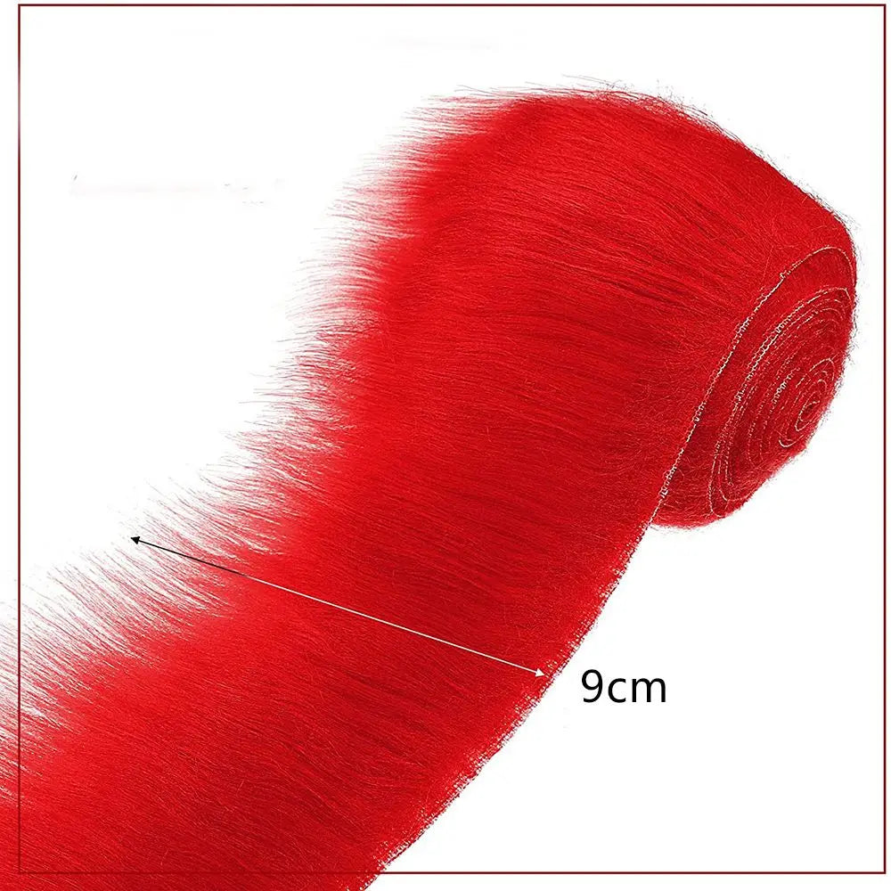 Apparel Sewing Trimming Fluffy Soft Long Plush Fur Fabric Plush Fur Stripe Trim Fabric Roll Faux Fur Ribbon Tapes