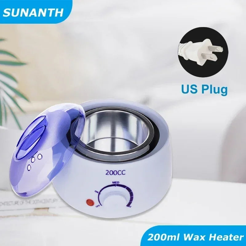 Wax Machine for Hair Removal Waxing Heater and Beans Kit Depilatory Epilator Wax-melt Pot Paraffin Warmer Heating Machine