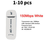 1-10 Pcs 4G LTE Wireless Router USB Dongle 150Mbps Modem Stick Mobile WIFI Broadband Sim Card Wireless WiFi Hotspot Adapter Home