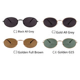 2022 New Polarized Men's Sunglasses Fashion Metal Oval Small Frame Shades Glasses Vintage Trend Punk  All-Match Sun glasses  MEN