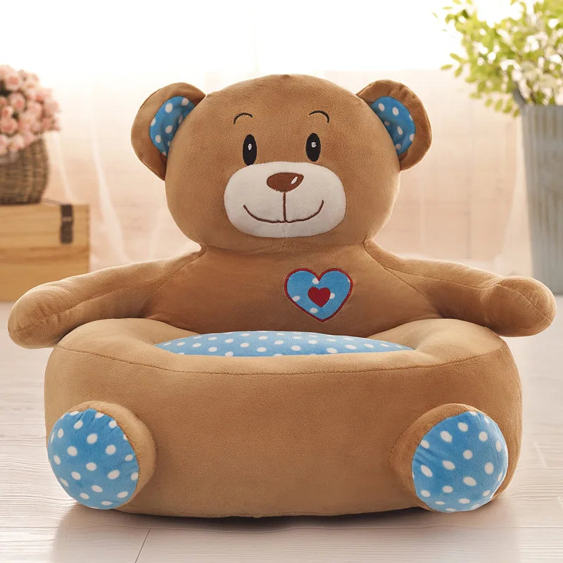 OTAUTAU Kids Sofa Chair Children Cute Cartoon Couch Velvet Plush Baby Pouf Ottoman Child Floor Seat Gaming Furniture ETSF001C