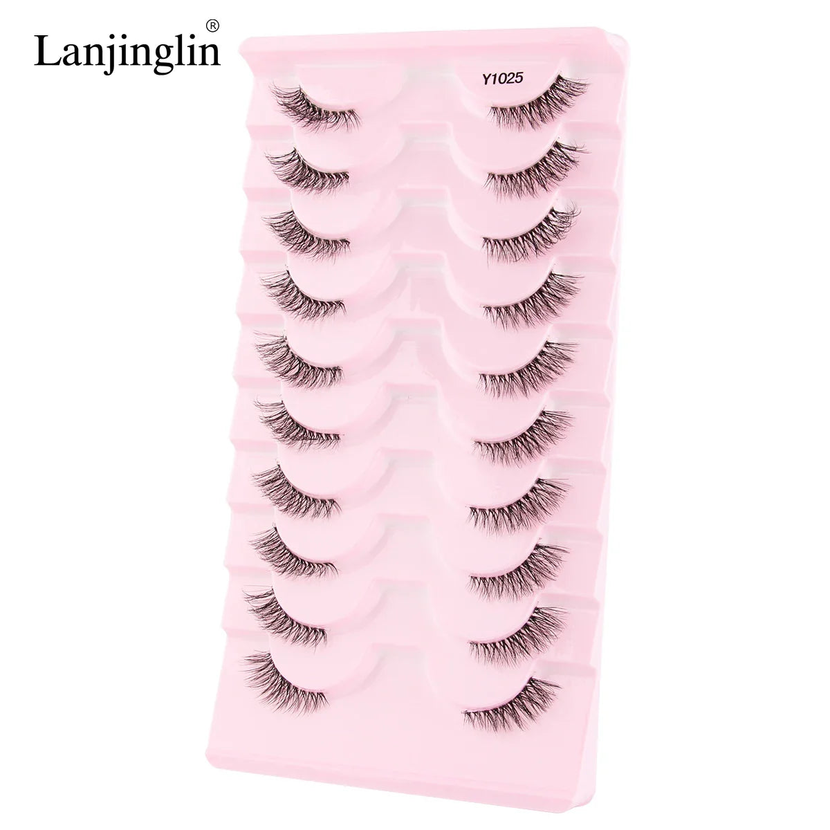 Half Eye Lashes 2/20 Boxes Natural Long Wholesale 3D Mink Lashes Clear Band Eyelash Extensions Makeup Tools Faux Cils maquillaje