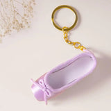 Handmade Mini Ballet Shoe Ballet Keychain Gift Satin Pointe Shoes Key Ring Keychain Schoolbag Bjd Doll Pendant