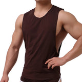 Mens Tank Tops Sleeveless Cotton Summer Vest Loose Gym Fitness Tops Casual Undershirts Boxers Shorts Underwear Mens Clothes Set