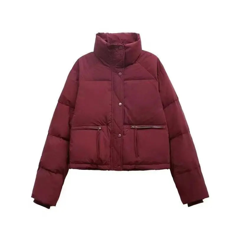 Women's Jacket New Korean Version Stand Collar Short Cotton-padded Jacket Thickening Warm Parkas Winter Jackets for Women Coat