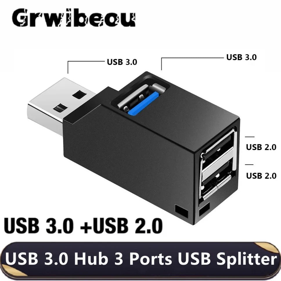 USB 3.0 Hub 3 Ports Fast Data Transfer USB Splitter for Computer Laptop Docking Station 3.0 2.0 Hub Adapter PC Accessories