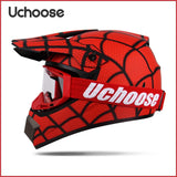 UCHOOSE Motorcycle Helmet Professional Motocross Off Road Helm Children Off-road Casque Capacete De Motocicleta Gift Goggles