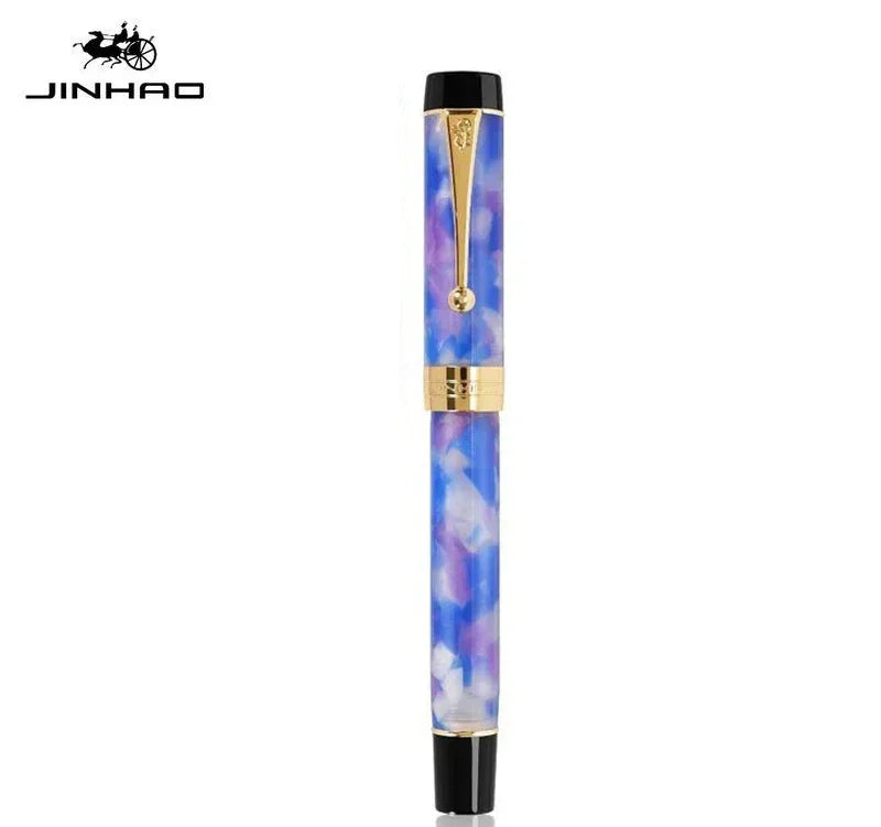 Jinhao 100 Fountain Pen Transparent Color Resin luxury Pens M/F/EF/1.0mm Extra Fine Nib Office School Supplies Stationery Gift