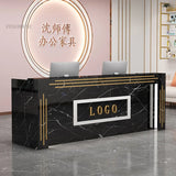 Modern Cash Register Clothing Store Counter Reception Desks Light Luxury Simple Hairdressing Beauty Salon Bar Table with Light