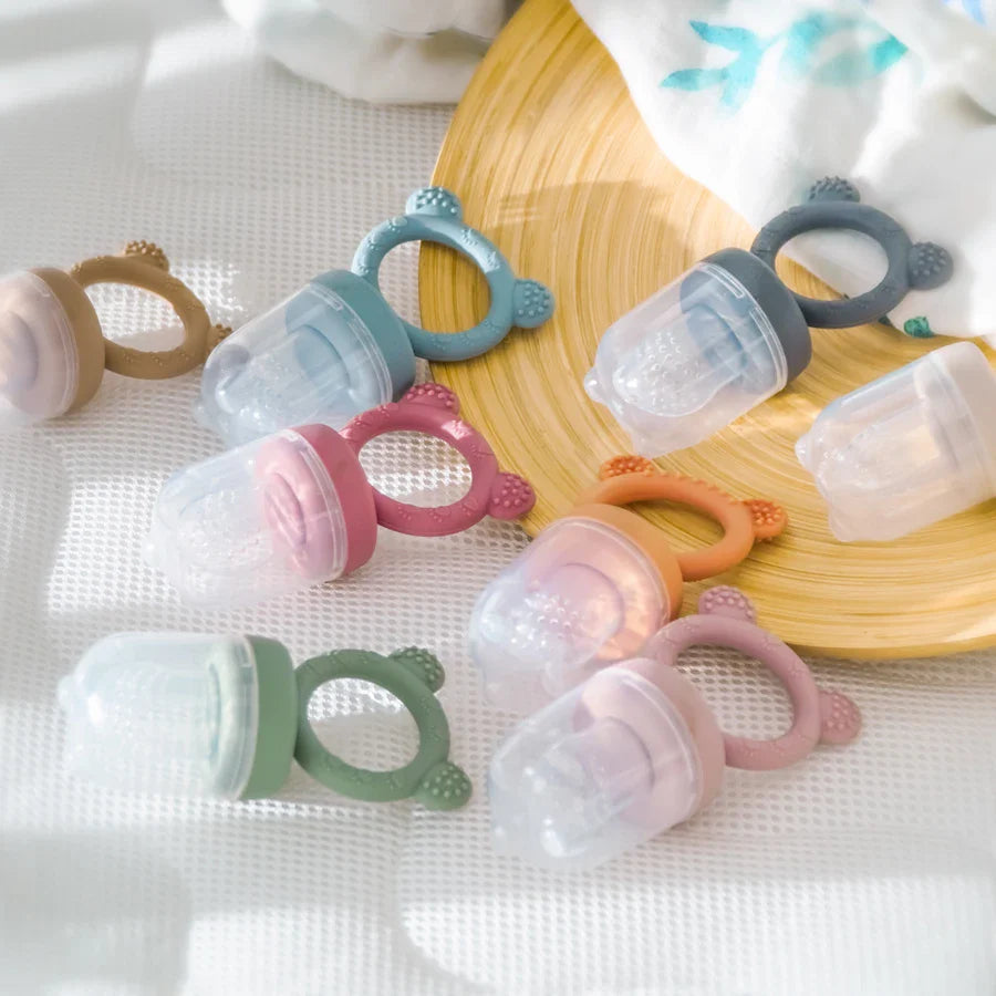 Baby Pacifier Fruit Feeder Cover Silicone Baby Nipple Fresh Fruit Food Vegetable Supplement Soother Nibbler Toddler Teething Toy