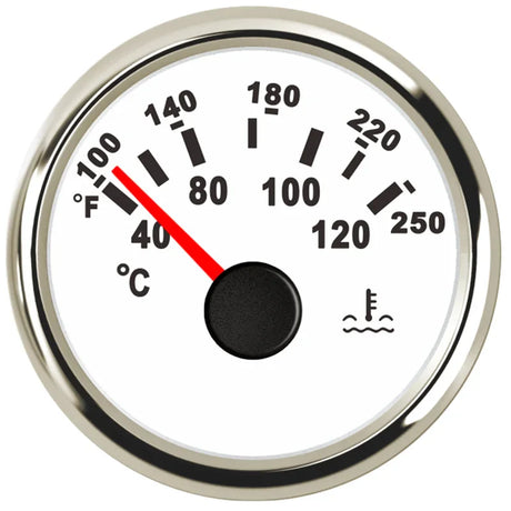 Auto Instrument Panel Water Temp Gauges 52mm 40~120℃ Display Water Temperature Meters 287.4-22.4ohm Signal 100~250℉ for Boat Car