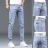 New Harajuku Fashion Spring Autumn Luxury Brand Korean Style Casual Clothes Blue Denim Stylish Designer Slim Men's Jeans Pants