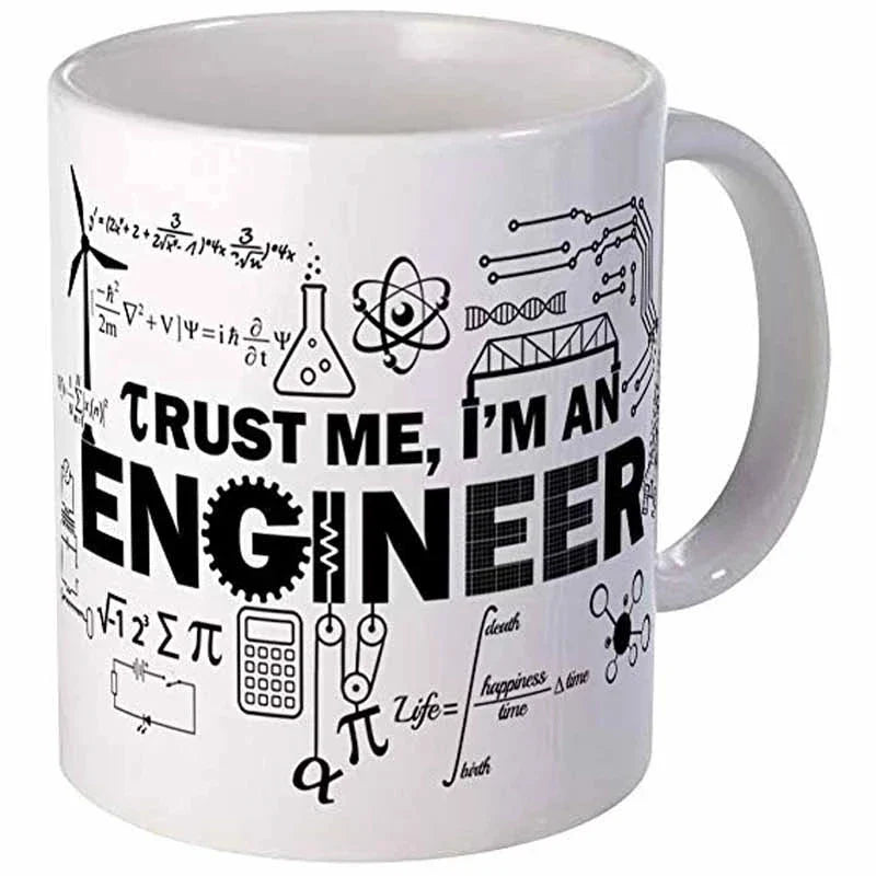 Engineer Cups Mechanic Coffee Mugs Scientific Technical Office Coworker Gifts Ceramic Coffeeware Tea Teaware Driver Drinkware