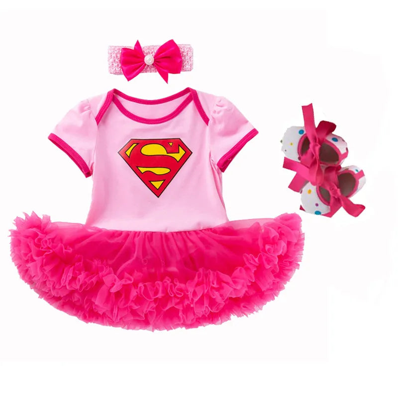 Baby girl Clothes elsa anna costume for Baby Infant Birthday Party Dress Tutus Newborn Jumpsuit Bebe Romper Little Girl Clothes