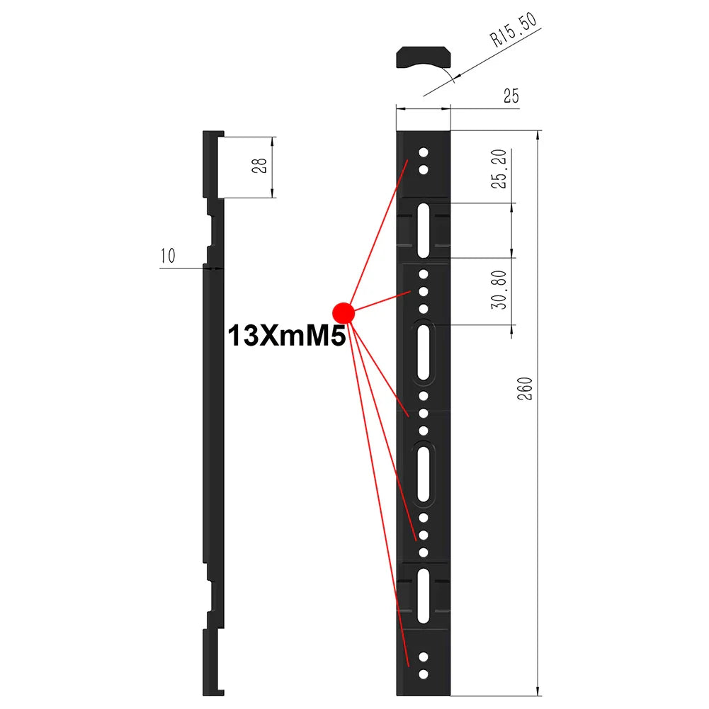 Electric Bicycle Frame Battery Box Mount Hot Sale For HaiLong E-bike Coversion Adapter 260x25mm Mount Ebike Accessories