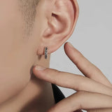 For Men, S925 Silver Needle Earrings For Men And Women, Punk Style Men's Earrings, Fashionable And Trendy Gifts