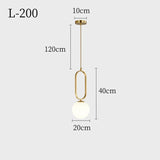 XCLuuHY Modern Pendant Light Nordic Minimalist Hanging Lamp Ceiling Decoration Glass Ball Lighting Living Bedroom Dining Room