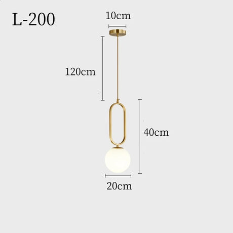 XCLuuHY Modern Pendant Light Nordic Minimalist Hanging Lamp Ceiling Decoration Glass Ball Lighting Living Bedroom Dining Room