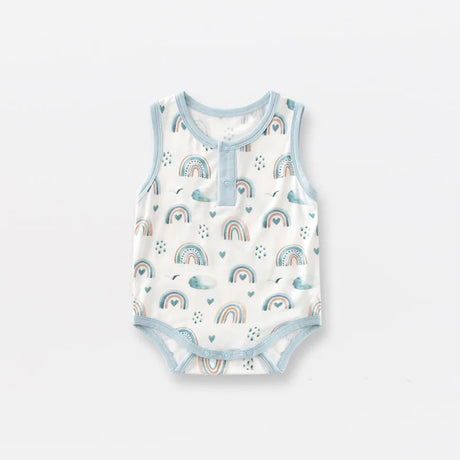 Bamboo Fiber Baby Zippered Romper Printed Baby Boy Girl Clothes Newborn One-piece Bodysuit Baby Onesie Bamboo Baby Clothing