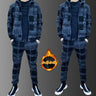 Autumn Winter New Mens Zipper Hoodie Tracksuit Set Luxury Jacket+Sweatpants Male Lapel Jacket Suit 2Pcs Outdoor Athletic Sets