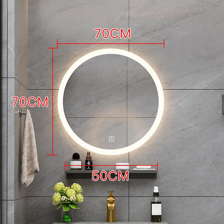 Metal Washbasin Bath Dressing Mirrors Bathroom Cabinet Storage Drawer Display Bath Mirror Wall Shelf Smart demist Room Furniture