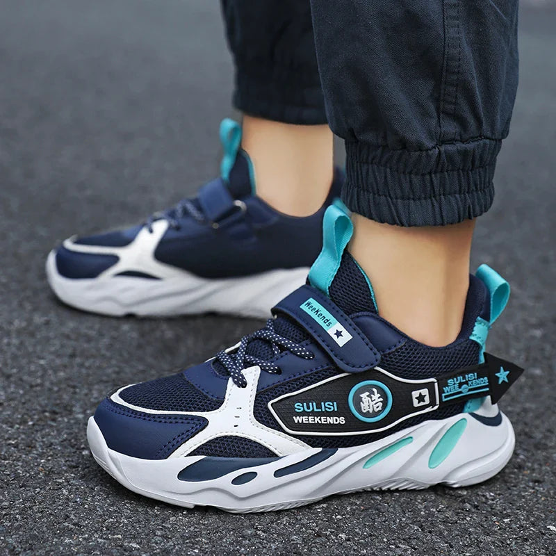 Kid Sneakers Sport Shoes for Boys Fashion Children Breathable Mesh Comfort Shoes Casual Walking Outdoor Running Shoes