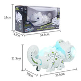 Dinosaur Control RC Animal Toys Remote Chameleon 2.4GHz Pet White Chameleon Color Changeable Smart Dinossauro Toy For Kids Gift