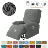 Polar Fleece Recliner Sofa Cover Elastic All Inclusive Boy Chair Cover Relax Armchair Sofa Cover Furniture Cover For Living Room