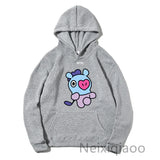 Plus Size Bt21 Cartoon Prints Hoody Women Men Casual Hoodies Sweatshirt Harajuku Girl Autumn Winter  Warm Boy And Girl Pullover