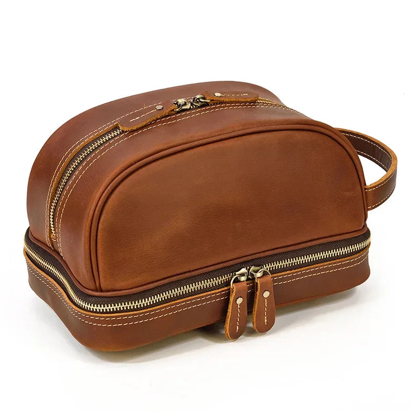 Clutch bag luxury design cosmetic leather men woman storeage travel large makeup s male female toilet cowskin