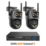 6MP PTZ Camera Dual Lens POE Surveillance System NVR Recorder Set IP Camera 2-Way Audio CCTV Video Surveillance System kit