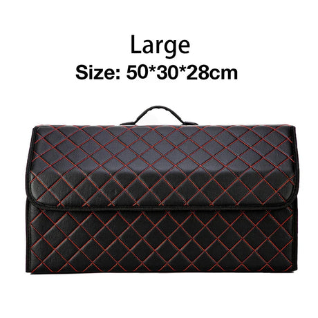 Car Storage Boxes Folding Auto Organizer Box PU Leather Waterproof Trunk Bag Large Capacity Multi-color SUV Cars Stowing Tidying