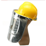 Fire Hood High Temperature Helmet Aluminum foil Proximity Helmet Radiation Protection Use for Firemen High-Temperature Worker