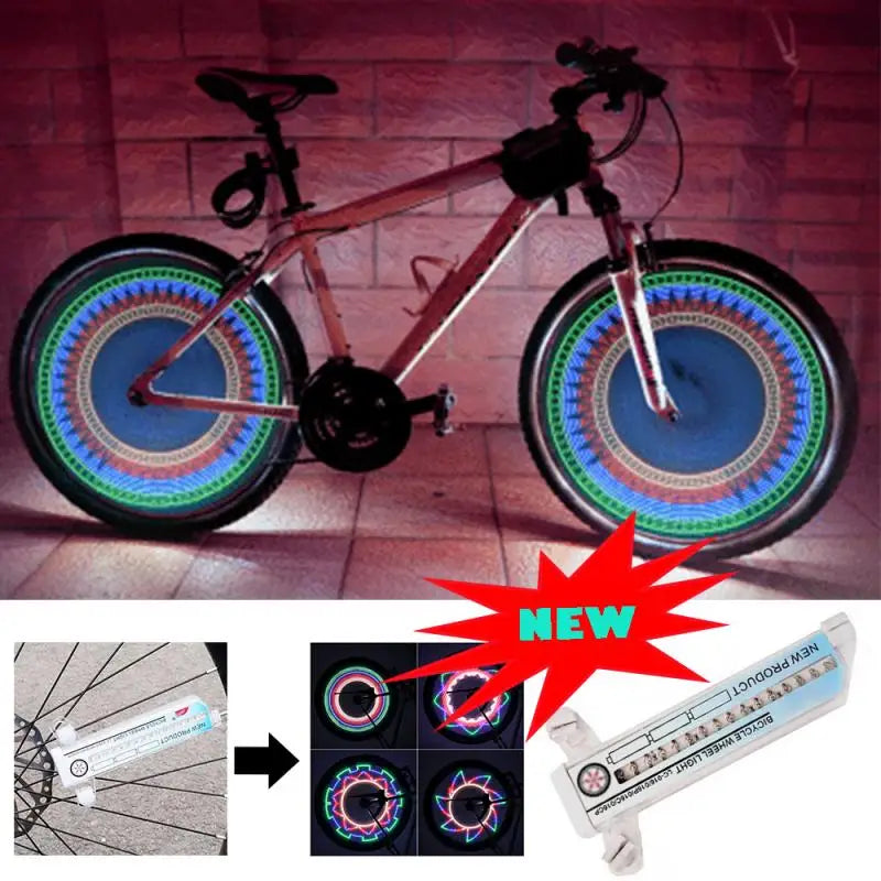 New Bicycle Spoke Lights Induction LED Colorful Bike Light Safety Warning Light Road Bike Motorcycle Car Cycling Accessories