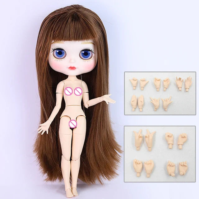 ICY DBS Blyth doll bjd joint body white skin cute Bun face suit 1/6 toy 30cm girl gift anime