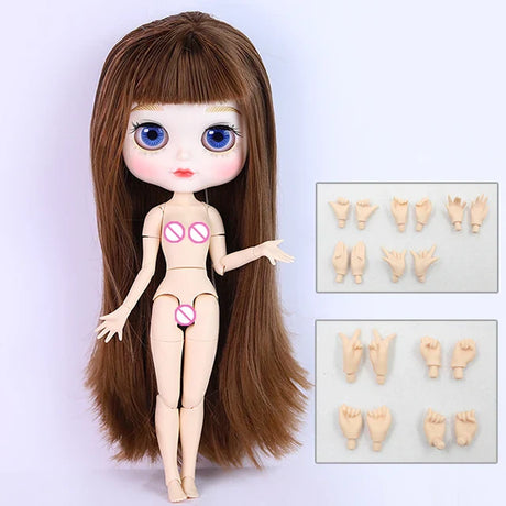 ICY DBS Blyth doll bjd joint body white skin cute Bun face suit 1/6 toy 30cm girl gift anime